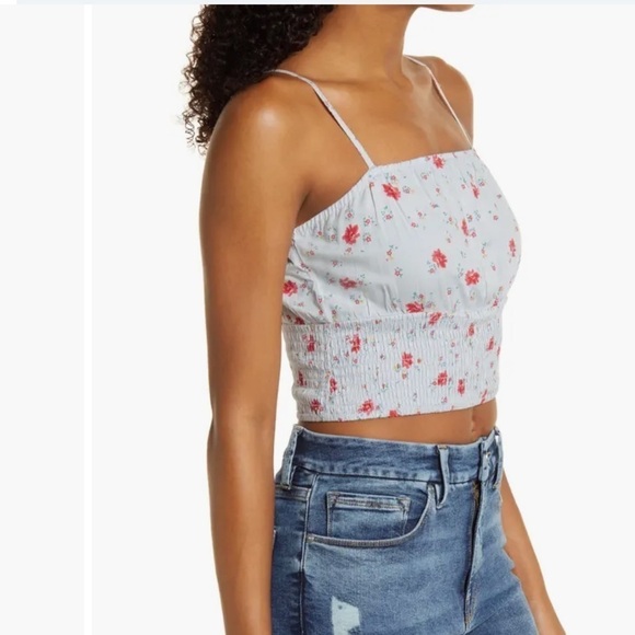 Billabong floral crop top camisole tank top small - Picture 7 of 7